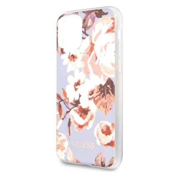 Original Case IPHONE 11 PRO MAX Guess N°2 Flower Collection (GUHCN65IMLFL02) purple 3700740475553