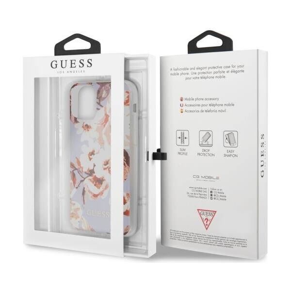Original Case IPHONE 11 PRO MAX Guess N°2 Flower Collection (GUHCN65IMLFL02) purple 3700740475553