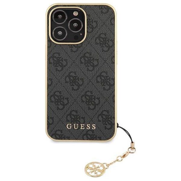 Original Case IPHONE 14 PRO MAX Guess Hardcase 4G Charms Collection (GUHCP14XGF4GGR) gray 3666339169893