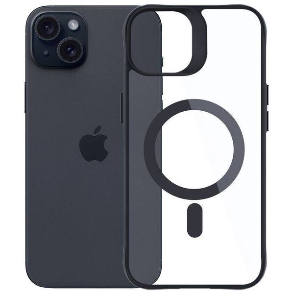 Case APPLE IPHONE 15 PLUS 3mk Satin Armor MagCase black 5903108563826