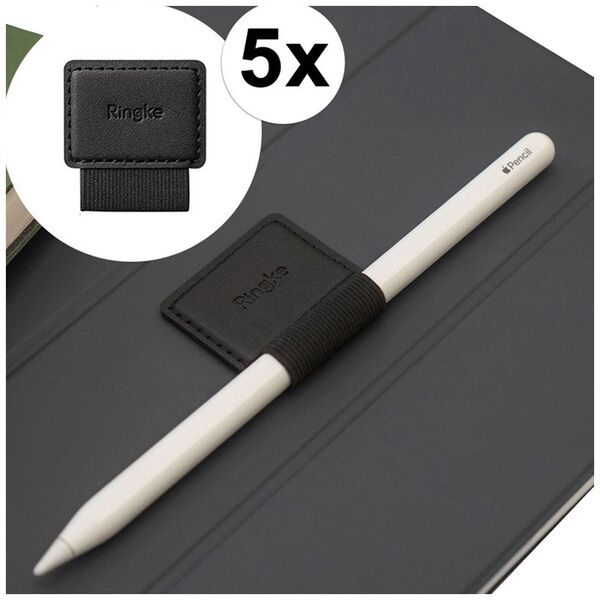 Ringke Ringke - Pen Holder (5 pack) - Ecological Leather, Textile, Elastic - Black 8809659043909 έως 12 άτοκες Δόσεις