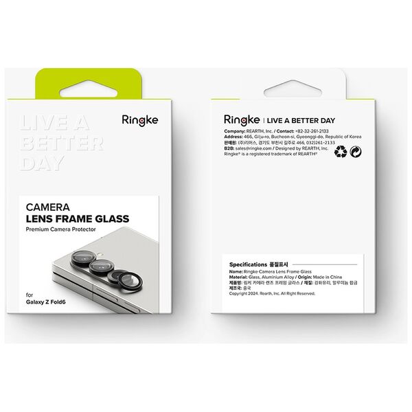 Ringke Camera Film for Samsung Galaxy Z Fold6 (set 2) - Ringke Camera Lens Frame Glass - Black 8809961786990 έως 12 άτοκες Δόσεις