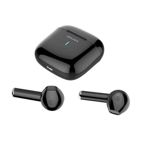 Bluetooth 5.0 TWS Headphones + AWEI Docking Station (T26) black 6954284010887