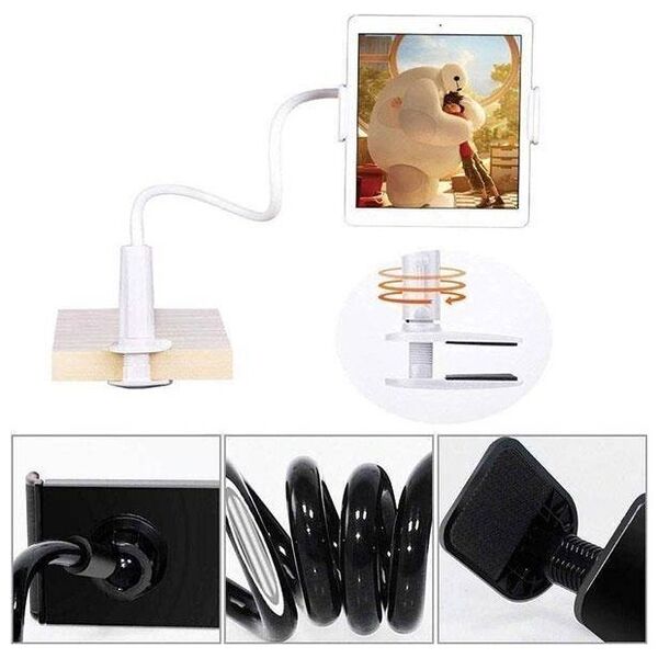 AWEI 4" - 10.5" Long Arm Desk Holder (X3) white 6954284052986