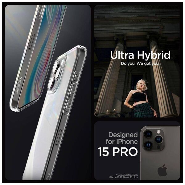 Case APPLE IPHONE 15 PRO Spigen Ultra Hybrid Crystal Frost transparent 8809896750394