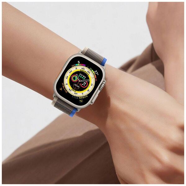 Strap for APPLE WATCH 4 / 5 / 6 / 7 / 8 / SE / ULTRA (42 / 44 / 45 / 49 MM) Tech-Protect Nylon black & red 9490713929742