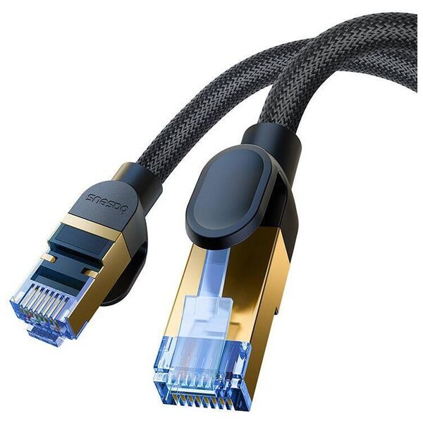 Braided network cable cat.7 Baseus Ethernet RJ45, 10Gbps, 8m (black) 6932172646622