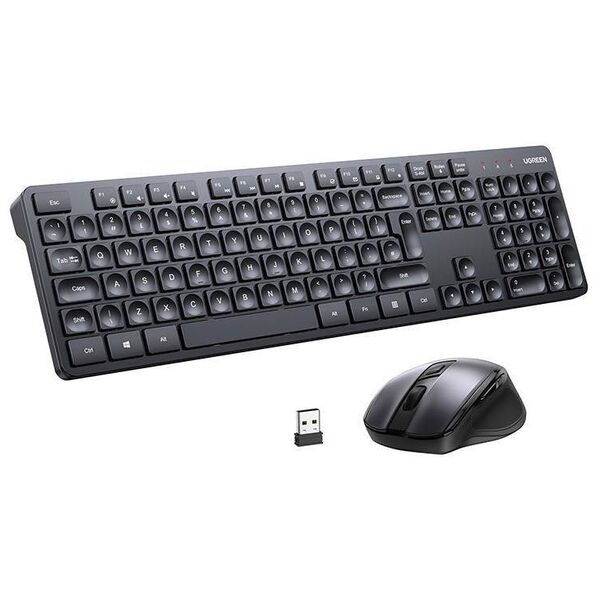 Ergonomic Mouse and Wireless Keyboard Combo UGREEN MK006 (Black) 6941876217205