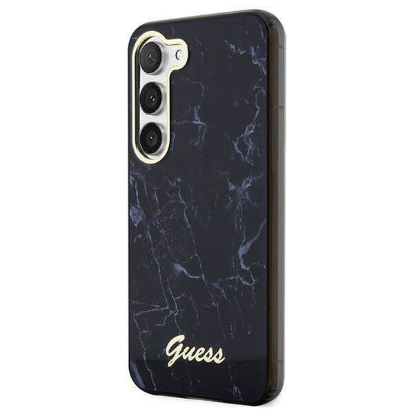 Original Case SAMSUNG GALAXY S23 Guess Hardcase Marble (GUHCS23SPCUMAK) black 3666339117375