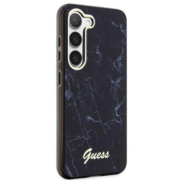 Original Case SAMSUNG GALAXY S23 Guess Hardcase Marble (GUHCS23SPCUMAK) black 3666339117375