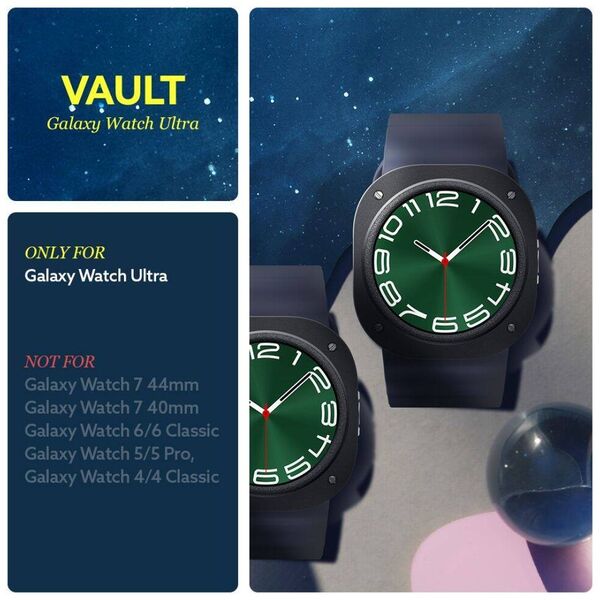 Case SAMSUNG GALAXY WATCH ULTRA (47MM) Caselogy Vault Matte black 810083835846