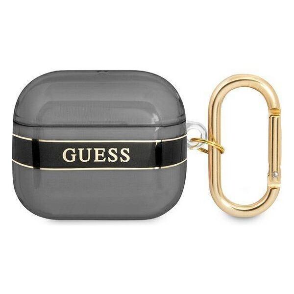 Case APPLE AIRPODS 3 Guess AirPods Strap Collection (GUA3HHTSK) black 3666339047061