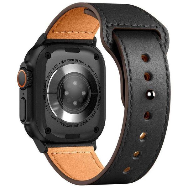 Strap for APPLE WATCH 4 / 5 / 6 / 7 / 8 / 9 / SE / ULTRA 1 / 2 (42 / 44 / 45 / 49 MM) Tech-Protect NaturalFit black 5906302312627