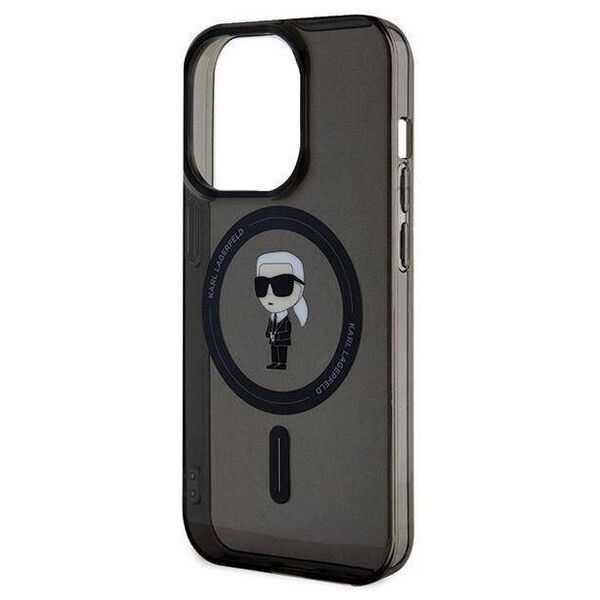 Original Case APPLE IPHONE 15 PRO MAX Karl Lagerfeld Hardcase IML Ikonik MagSafe (KLHMP15XHFCKNOK) black 3666339162184