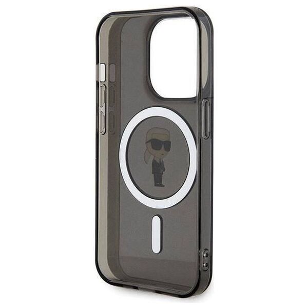 Original Case APPLE IPHONE 15 PRO MAX Karl Lagerfeld Hardcase IML Ikonik MagSafe (KLHMP15XHFCKNOK) black 3666339162184