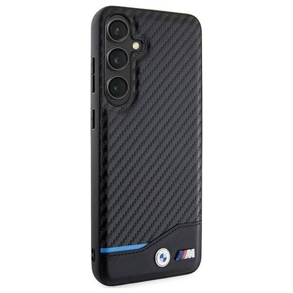 Original Case SAMSUNG GALAXY S24+ BMW Leather Carbon (BMHCS24M22NBCK) black 3666339242664