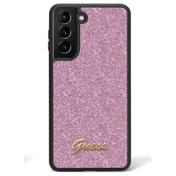Original Case SAMSUNG GALAXY S24 Guess Hardcase Glitter Script (GUHCS24SHGGSHU) purple 3666339241339