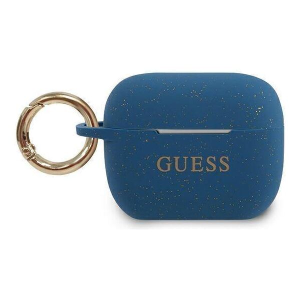 Original Case APPLE AIRPODS PRO Guess Silicone Glitter (GUACAPSILGLBL) blue 3700740494431