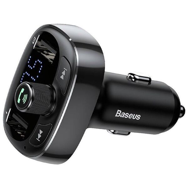 Transmitter FM Baseus T-typed S-09 Bluetooth (black) 6932172628239