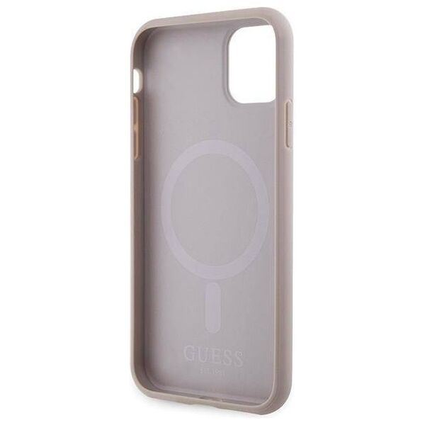 Original Case IPHONE 11 Guess Hardcase Saffiano MagSafe (GUHMN61PSAHMCP) pink 3666339156084