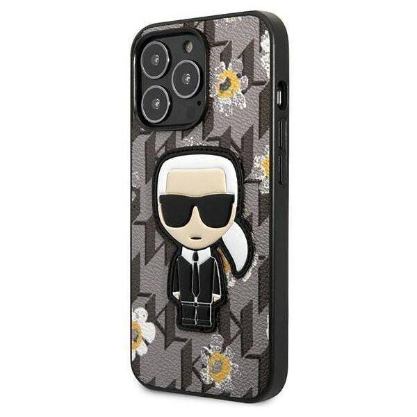 Original Case IPHONE 13 PRO Karl Lagerfeld Flower Ikonik Karl (KLHCP13LPMNFIK1) gray 3666339049461