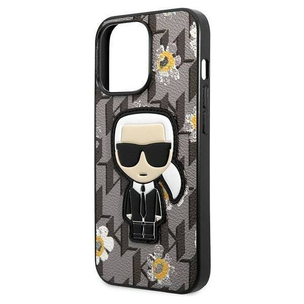 Original Case IPHONE 13 PRO Karl Lagerfeld Flower Ikonik Karl (KLHCP13LPMNFIK1) gray 3666339049461