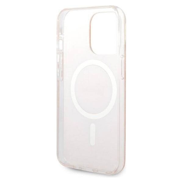 Original Case IPHONE 13 PRO MAX Guess Hardcase 4G Print MagSafe + Wireless Charger (GUBPP14SH4EACSB) pink 3666339103033