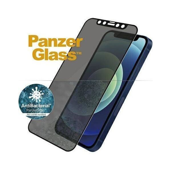 Tempered Glass 5D IPHONE 12 MINI PanzerGlass E2E Super+ Case Friendly AntiBacterial Microfracture Privacy black 5711724127106