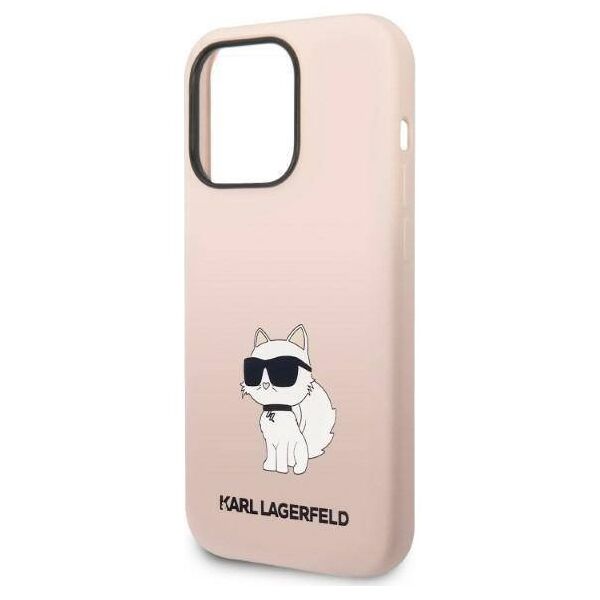 Original Case IPHONE 14 PRO Karl Lagerfeld Hardcase Silicone Choupette (KLHCP14LSNCHBCP) pink 3666339086701