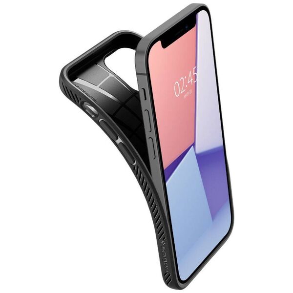 Case IPHONE 12 MINI Spigen Liquid Air Matte black 8809710756779