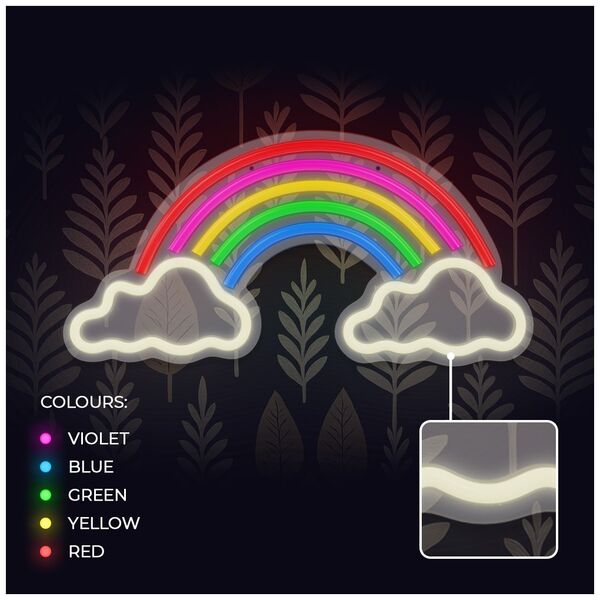 Neon PLEXI LED RAINBOW ON CLOUDS multicolor FPNE32 Forever Light 5907457768864
