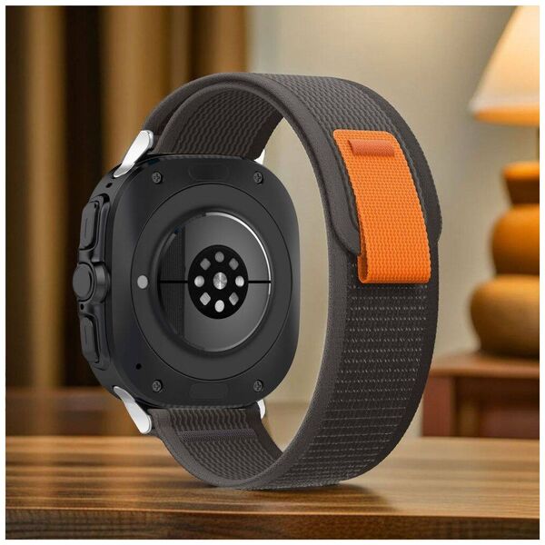 Strap for SAMSUNG GALAXY WATCH ULTRA (47MM) Tech-Protect Nylon black & orange 5906302312382