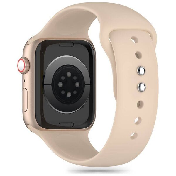 Strap for APPLE WATCH 4 / 5 / 6 / 7 / 8 / 9 / SE / ULTRA 1 / 2 (42 / 44 / 45 / 49 MM) Tech-Protect Silicone Walnut beige 5906302310005