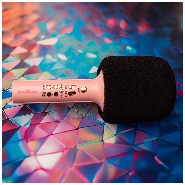 Maxlife Bluetooth microphone with speaker MXBM-600 pink 5900495094056