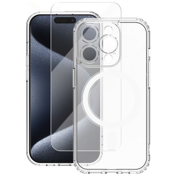 Vmax set Mag case + glass 2,5D premium for iPhone 15 Pro 6,1&quot; 6976757301223