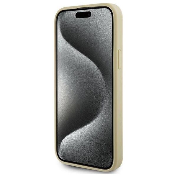 Original Case APPLE IPHONE 15 Guess Hardcase Leather 4G Metal Logo Strass
 (GUHCP15SPS4DGPD) gold 3666339151003