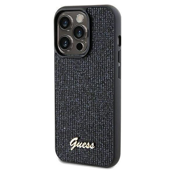 Original Case IPHONE 13 PRO MAX Guess Hardcase Disco Metal Script (GUHCP13XPMSDGSK) black 3666339173388