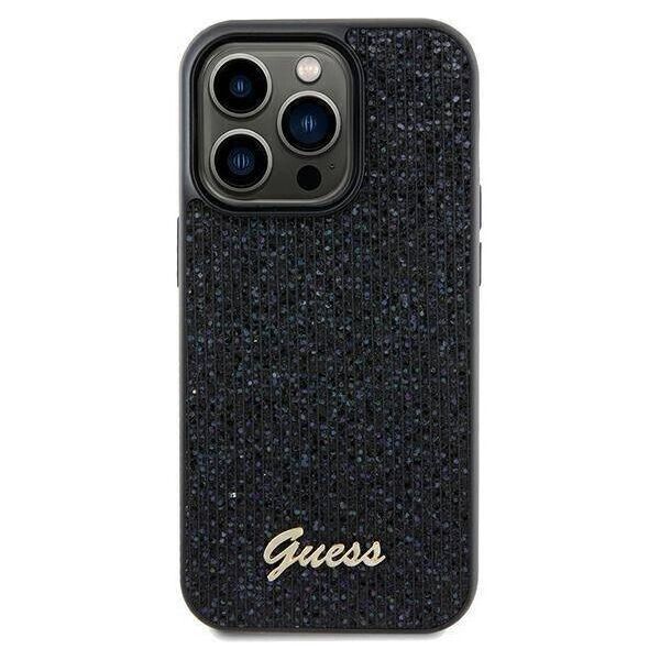 Original Case IPHONE 13 PRO MAX Guess Hardcase Disco Metal Script (GUHCP13XPMSDGSK) black 3666339173388