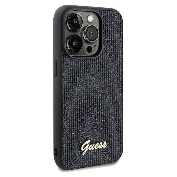 Original Case IPHONE 13 PRO MAX Guess Hardcase Disco Metal Script (GUHCP13XPMSDGSK) black 3666339173388