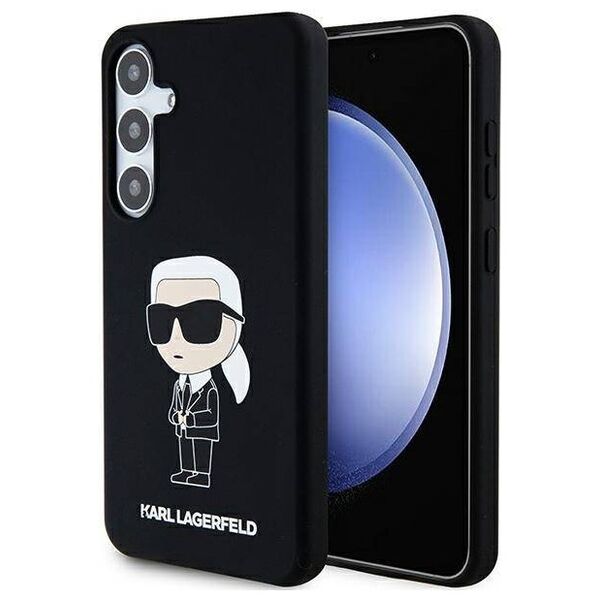 Original Case SAMSUNG GALAXY S24 Karl Lagerfeld Hardcase Silicone Ikonik (KLHCS24SSNIKBCK) black 3666339242299
