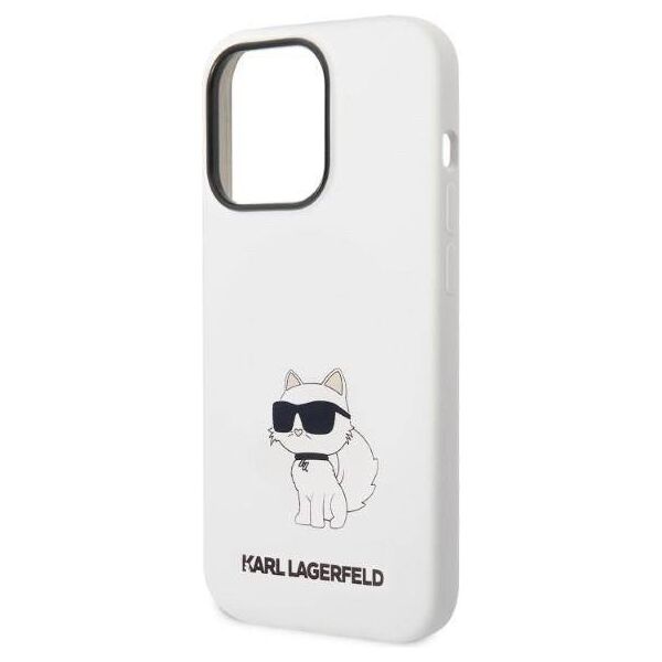 Case IPHONE 14 PRO MAX Karl Lagerfeld Hardcase Silicone Choupette (KLHCP14XSNCHBCH) white 3666339086794