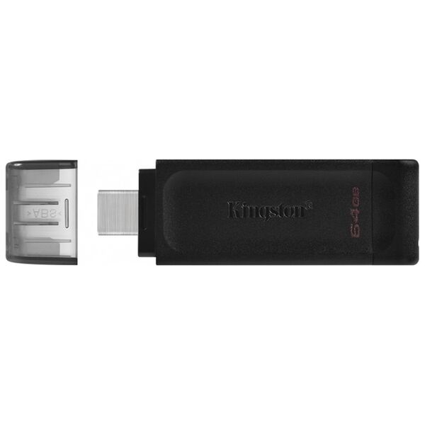 Kingston Memory Stick 64GB - Kingston DT70 (DT70/64GB) - Black 0740617305302 έως 12 άτοκες Δόσεις