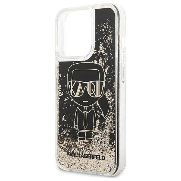 Original Case IPHONE 13 PRO MAX Karl Lagerfeld Hardcase Liquid Glitter Gatsby (KLHCP13XLGGKBK) black 3666339049836
