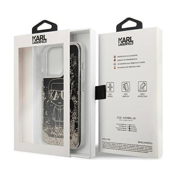 Original Case IPHONE 13 PRO MAX Karl Lagerfeld Hardcase Liquid Glitter Gatsby (KLHCP13XLGGKBK) black 3666339049836