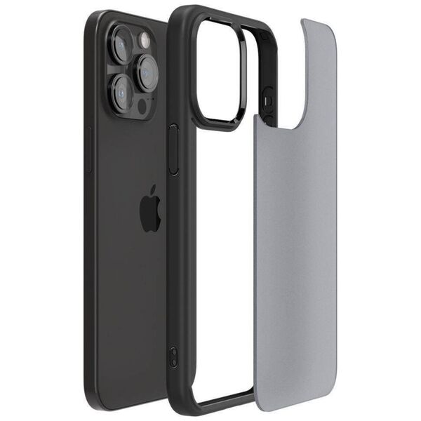 Case APPLE IPHONE 15 PRO Spigen Ultra Hybrid Crystal Frost black 8809896750400