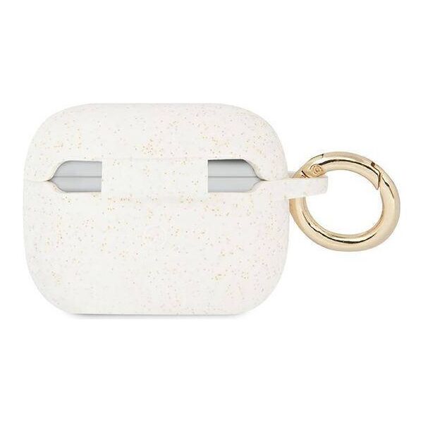 Original Case APPLE AIRPODS PRO Guess Silicone Glitter (GUAPSGGEH) white 3666339010249