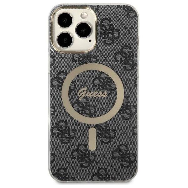 Original Case IPHONE 13 PRO MAX Guess Hardcase 4G MagSafe (GUHMP13XH4STK) black 3666339126827