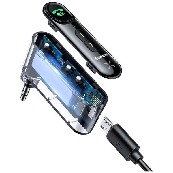 Baseus Qiyin AUX Car Bluetooth Receiver Black 6932172626969