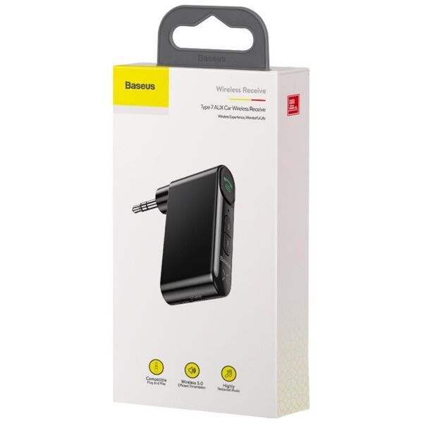 Baseus Qiyin AUX Car Bluetooth Receiver Black 6932172626969