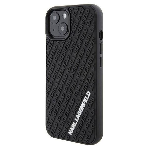 Original Case APPLE IPHONE 15 Karl Lagerfeld Hardcase 3D Rubber Multi Logo (KLHCP15S3DMKRLK) black 3666339164317
